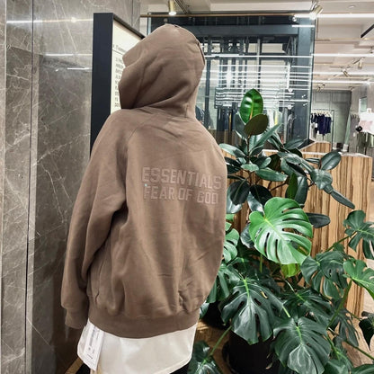 Essentials 22FW flocked logo hooded jacket 