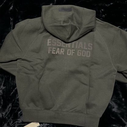 Replica of Essentials 22FW Flocked Logo Hooded Jacket 