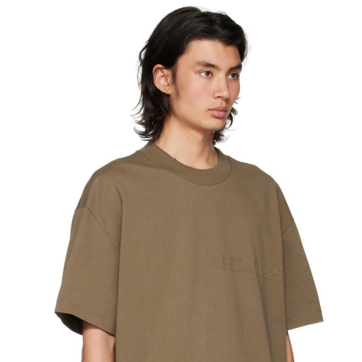 Essentials 22FW flocked logo short sleeves