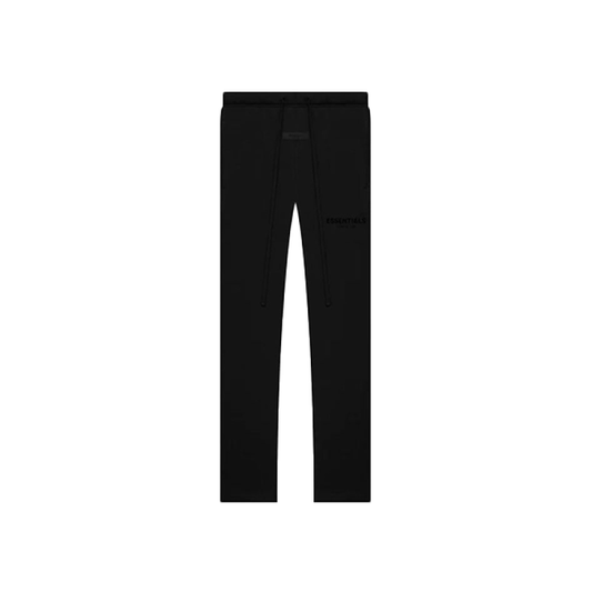 Essentials 22SS flocked logo straight-leg cotton trousers