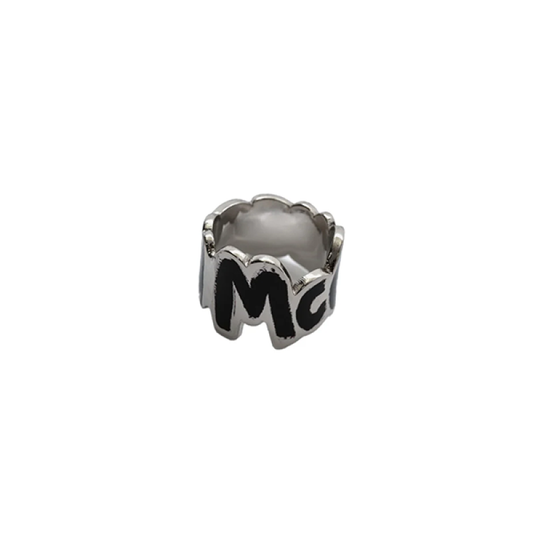 Alexander McQueen full logo ring