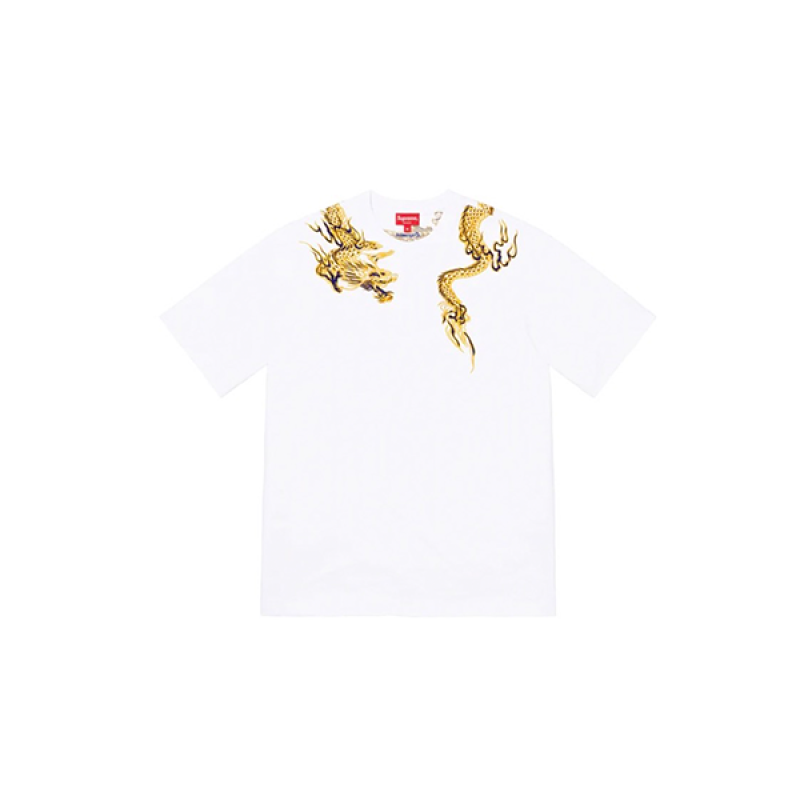 Supreme embroidered dragon pattern short T